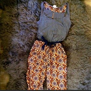 Anthropologie Moroccan striped romper